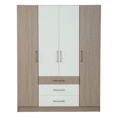 Latonia Wardrobe 4 Drs Gouache & White