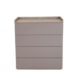 Garnelia Chest of Drawers Relic Oak & Smoky With LED Light In MDF/Particle Board