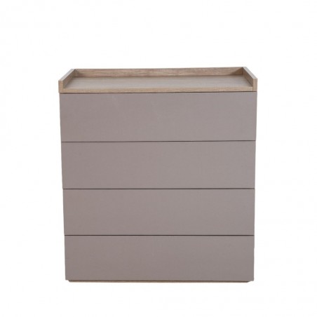 Garnelia Chest of Drawers Relic Oak & Smoky With LED Light In MDF/Particle Board