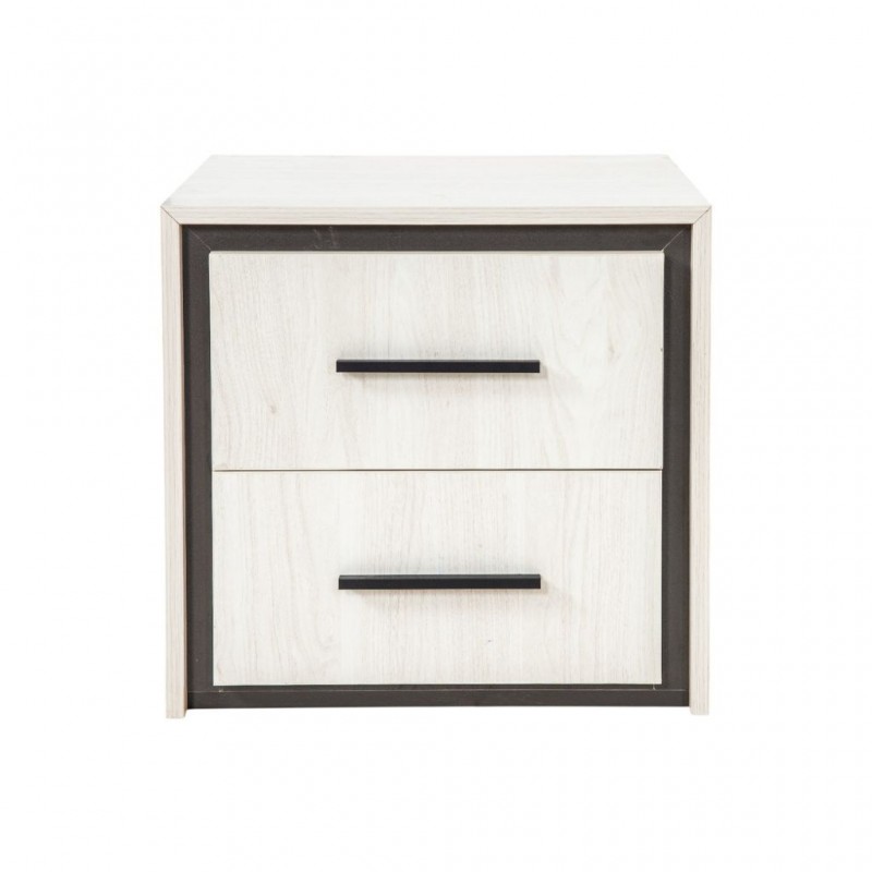 Ezra Night Table Larix Black Particle Board