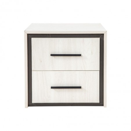 Ezra Night Table Larix Black Particle Board