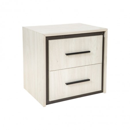 Ezra Night Table Larix Black Particle Board