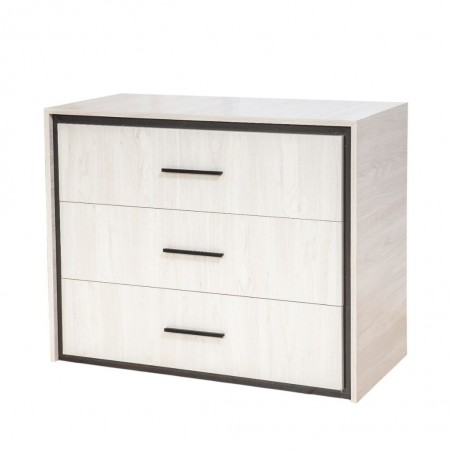 Ezra Chest of Drawers Larix Black Particle Board