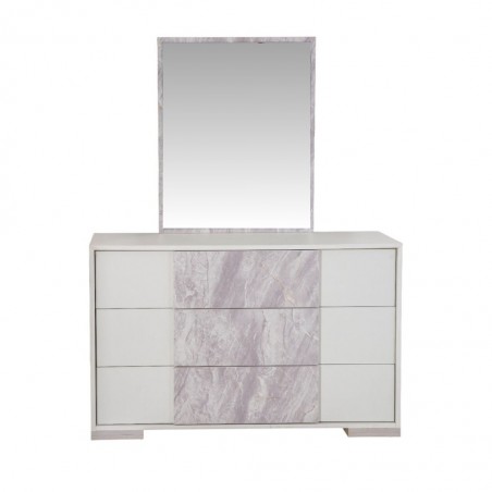 Sofia Chest of Drawers Gold Marble And White