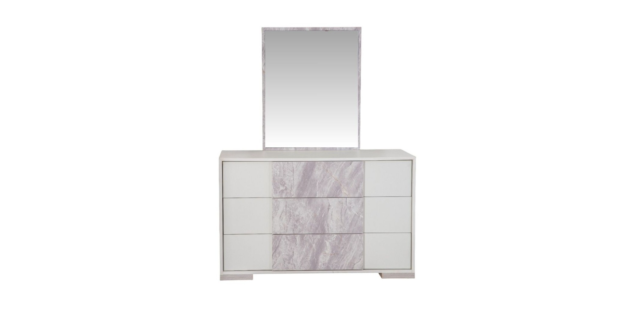 Sofia Chest of Drawers Gold Marble And White