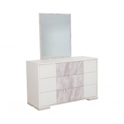 Sofia Chest of Drawers Gold Marble And White