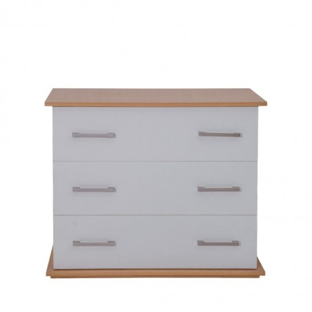Capella Chest of Drawer White & Light Oak