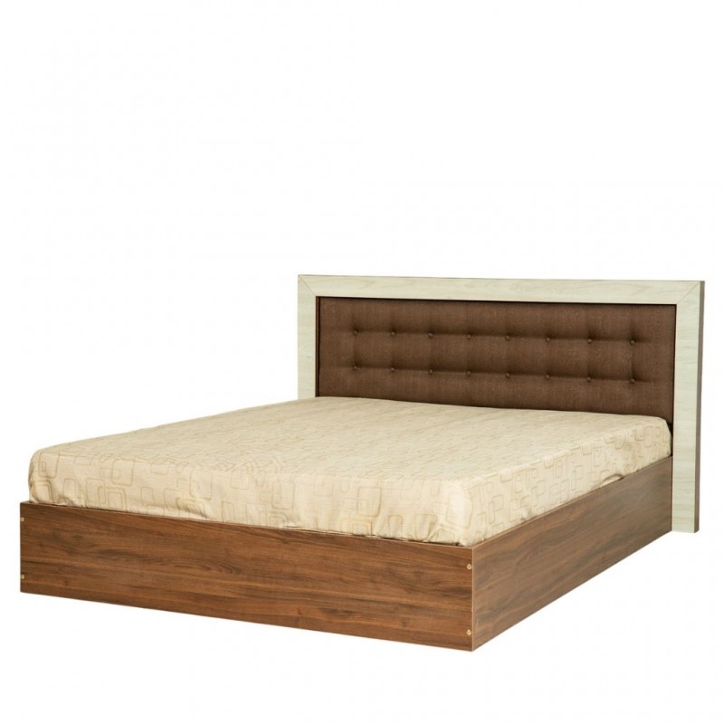 Barcelona Bed 160x200 cm Dark Walnut & Ash Grey