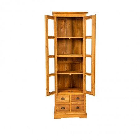 Borden Bookcase Cabinet Natural Teak