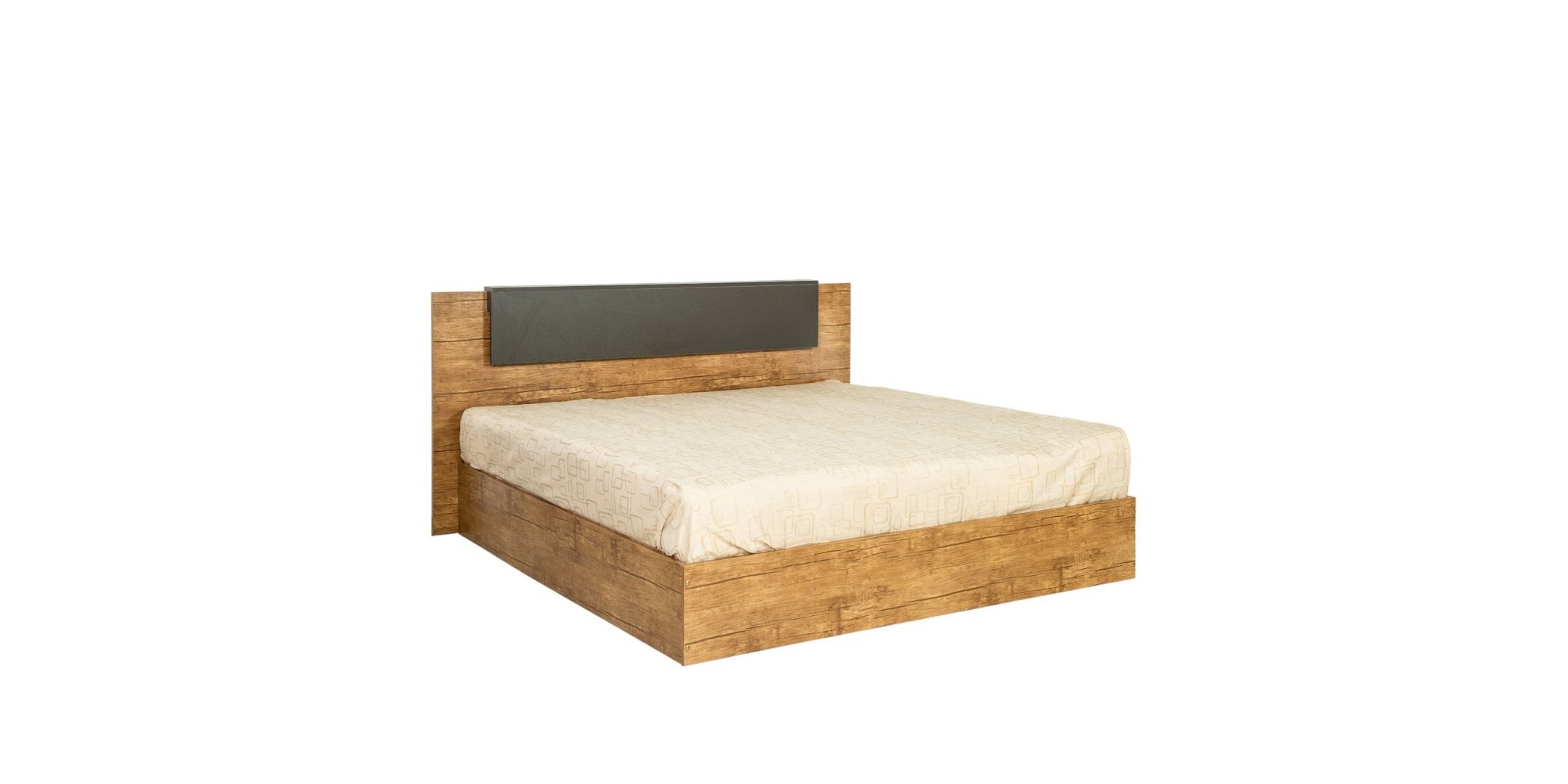 Vecelo Bed 180x200 cm MDF With Opera Brown & Black