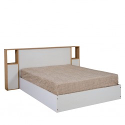Casablanca Bed 150x190 cm Golden Oak & White MDF