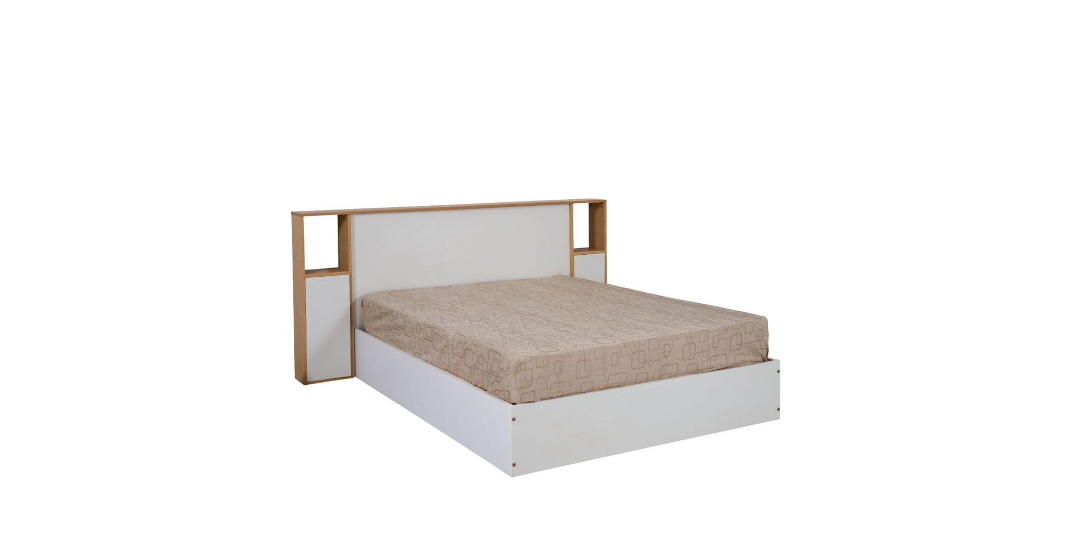 Casablanca Bed 150x190 cm Golden Oak & White MDF