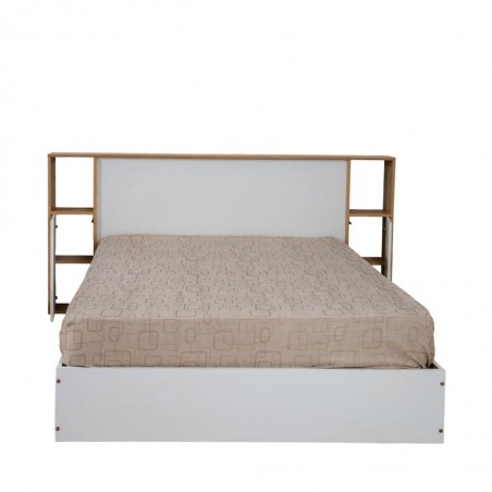 Casablanca Bed 150x190 cm Golden Oak & White MDF