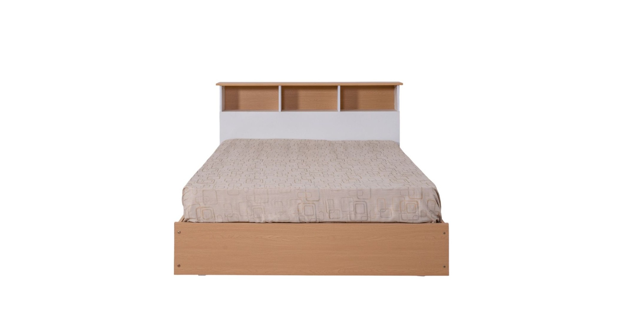 Capella Bed 150x190 cm White & Oak