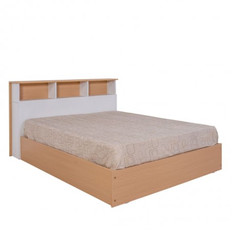Capella Bed 150x190 cm White & Oak