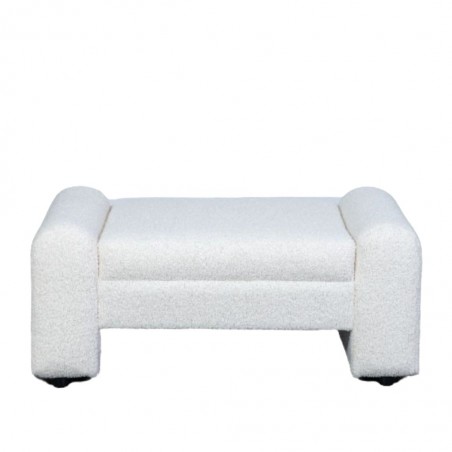 Edra Ottoman in White Fabric