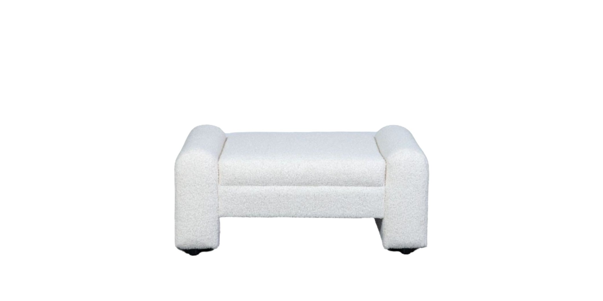 Edra Ottoman in White Fabric