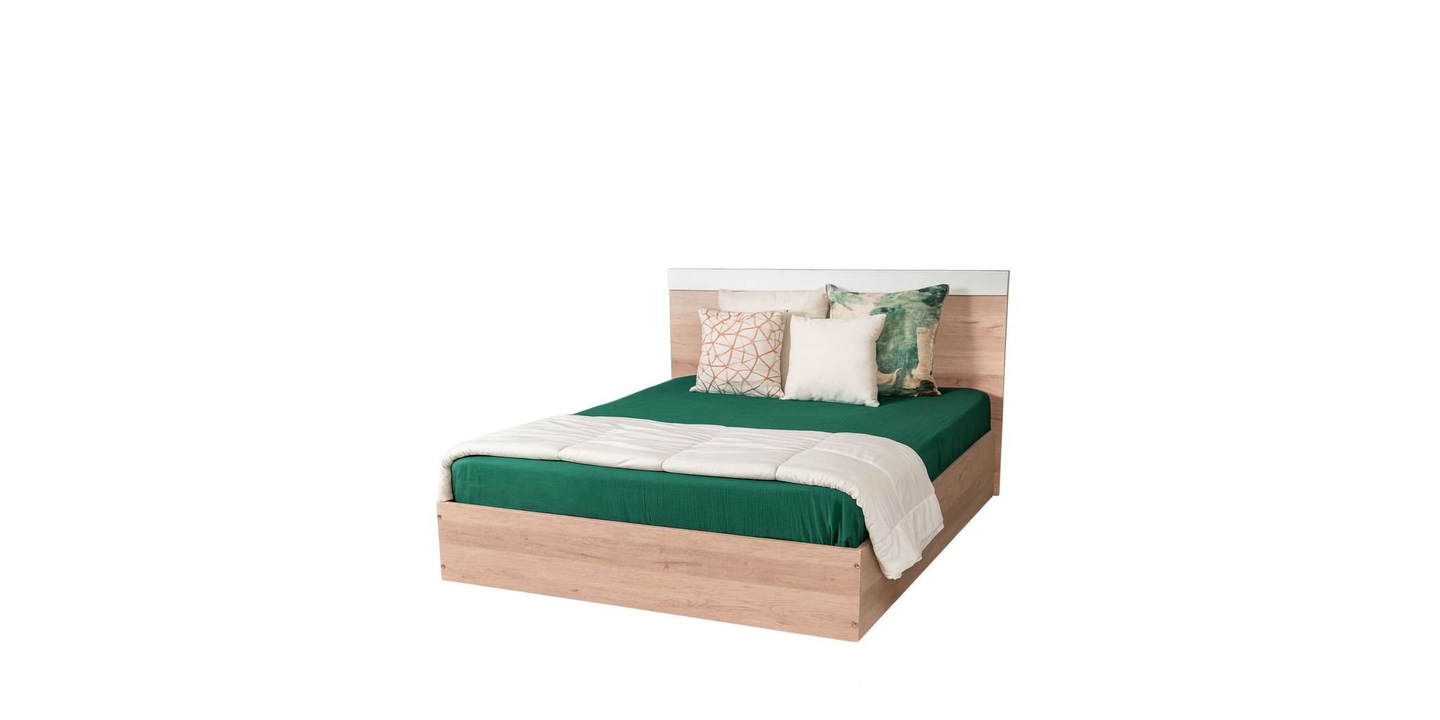 Ruby Bed 160x200 cm MDF Red Oak