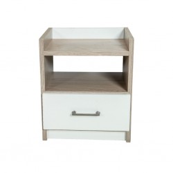 Latonia Night Table Gouache & White