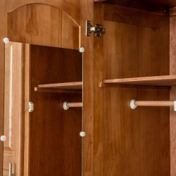 Deluxe Wardrobe 4 Doors Rubberwood