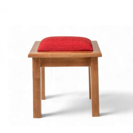 Deluxe Dressing Table With 3 Drawers And Pouf Rubberwood