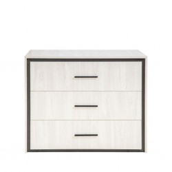 Ezra Chest of Drawers Larix Black Particle Board