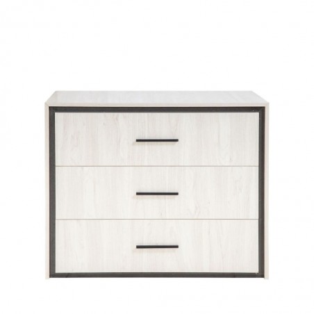 Ezra Chest of Drawers Larix Black Particle Board