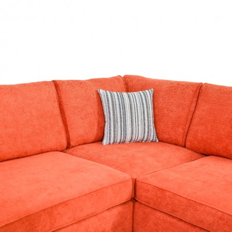 Delta Sofa Corner in Paprika Fabric