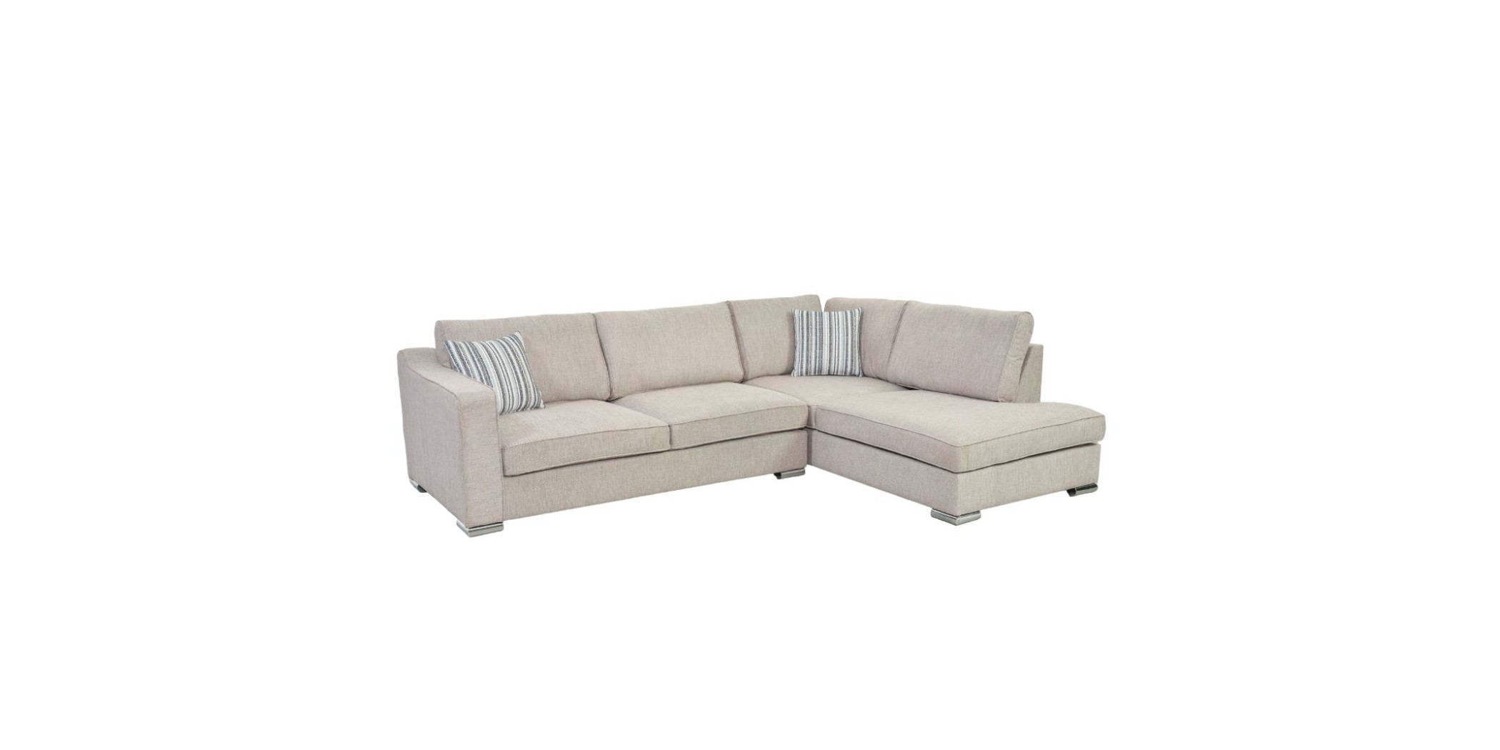 Delta Sofa Corner In Taupe Fabric