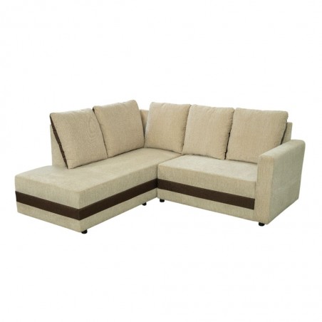 Oslo LHF Chaise + RHF 2 Seater Beige Fab