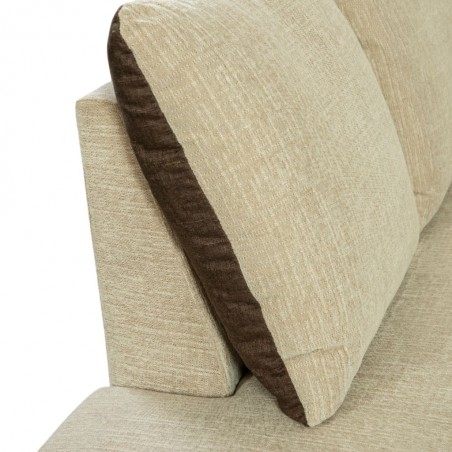 Oslo LHF Chaise + RHF 2 Seater Beige Fab