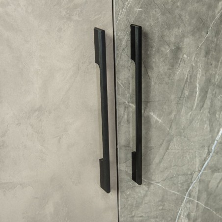 Dreamscape Wardrobe 5 Doors With 2 Drawers Dark Ash Glossy & Light Ash