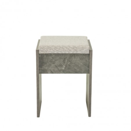 Dreamscape Dressing Table With Pouf Dark Ash Glossy & Light Ash