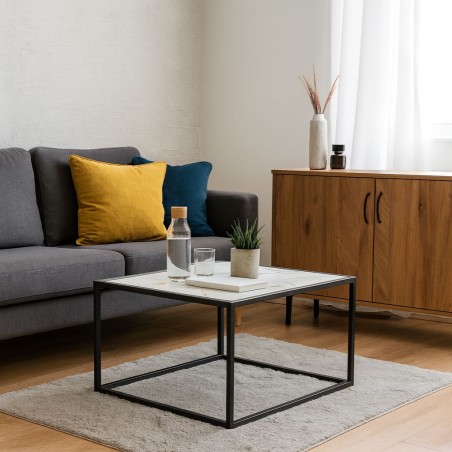 Jena Coffee Table 15mm Mdf & Black Powder Coated Metal Leg