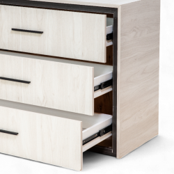 Ezra Chest of Drawers Larix Black Particle Board