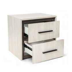 Ezra Night Table Larix Black Particle Board