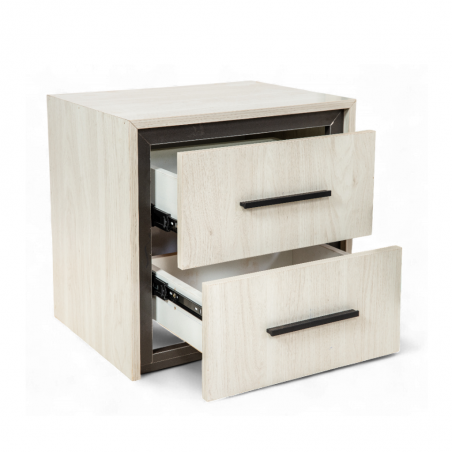 Ezra Night Table Larix Black Particle Board