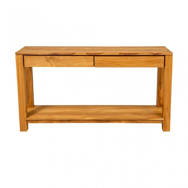 Nelson Console Table Natural Teak