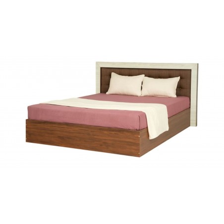 Barcelona Bed 160x200 cm Dark Walnut & Ash Grey