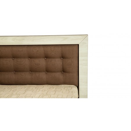 Barcelona Bed 160x200 cm Dark Walnut & Ash Grey