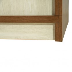 Barcelona Sliding Wardrobe Dark Walnut & Ash Grey