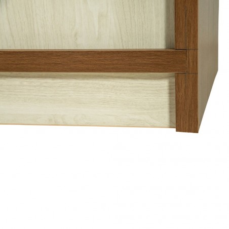 Barcelona Sliding Wardrobe Dark Walnut & Ash Grey