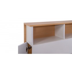 Capella Bed 150x190 cm White & Oak