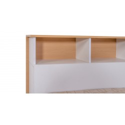 Capella Bed 150x190 cm White & Oak