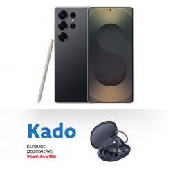 Samsung Galaxy S25 Ultra Titanium Black 12GB/512GB & Free Baseus Eli Sport 1 Open-Ear Tws Earbuds