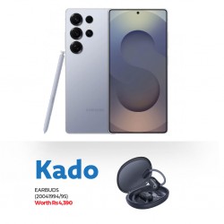 Samsung Galaxy S25 Ultra Titanium Silverblue & Free Baseus Eli Sport 1 Open-Ear Tws Earbuds