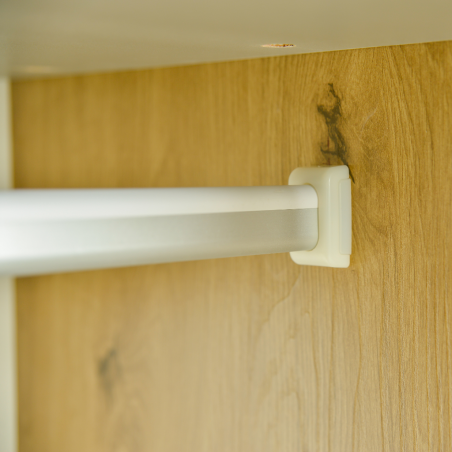 Sandy Wardrobe 3 Doors Oak, White & Grey