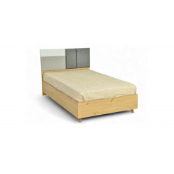 Sandy Bed 107x190 cm Oak, White & Grey