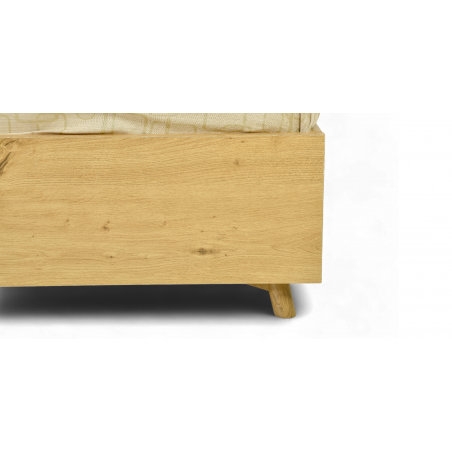 Sandy Bed 107x190 cm Oak, White & Grey