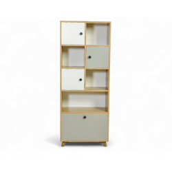 Sandy Bookshelf Oak, White & Grey
